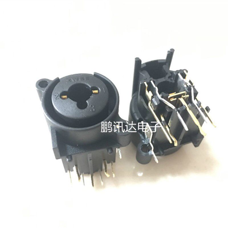 三芯卡侬6.35二用座 音箱组合母座 6.5MM卡农多用插座 不带按键