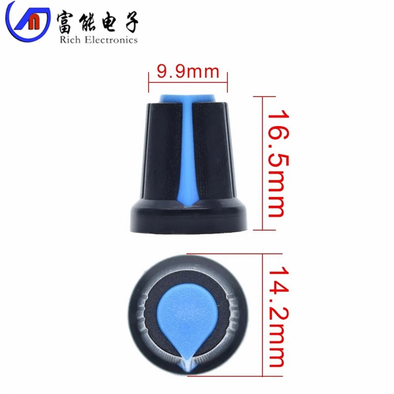 AG2 AG3 WH148旋钮电位器帽子 AG2型塑料旋钮梅花柄15X17mm开关帽