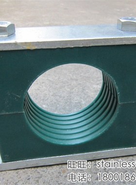 重型带盖板塑料卡箍油管管卡标准管夹100 108 114 133 140 168mm