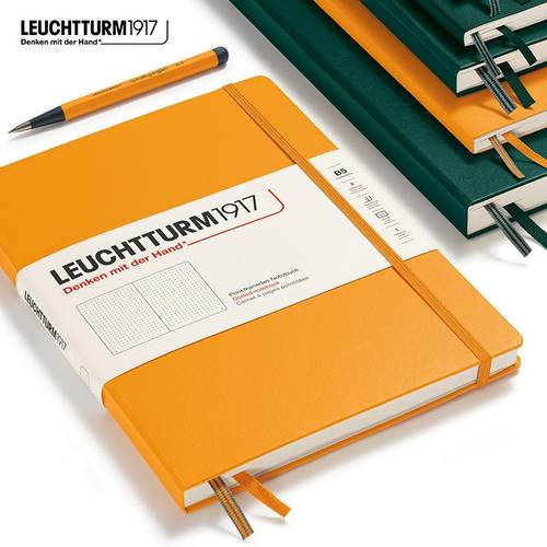 LEUCHTTURM1917德国灯塔经典系列B5软皮笔记本子记事本商务横格笔