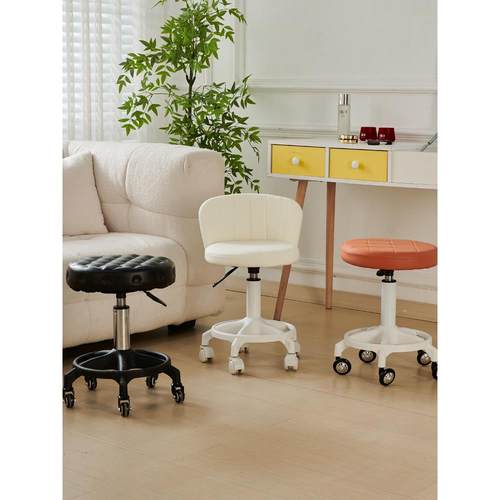 大工凳美甲师椅子旋转可升降移动凳子带轮美发理发店美容院专用椅