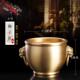香炉家用室内香道黄铜盘香炉线香双耳彷古香薰炉创意小狮子缸摆件
