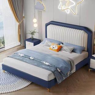 1米2单人床小户型男孩皮床女孩公主床儿童小床卧室简约1.35米床