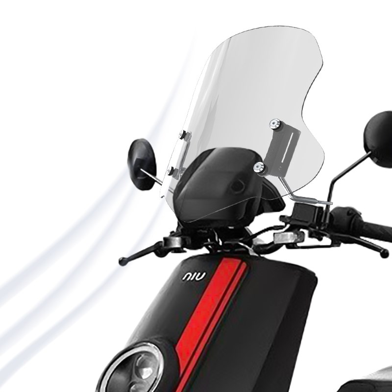 适用于电动车小牛NQi GT前挡风玻璃改装透明前风挡加厚挡雨板配件