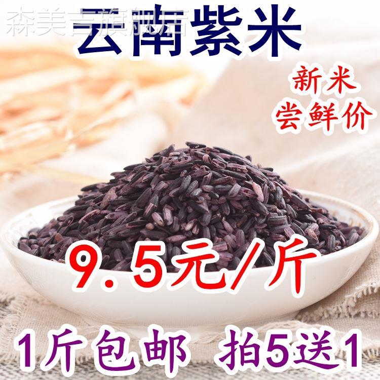 云南墨江紫糯米老品种紫米五谷杂粮农家特产血糯米黑糯米新米