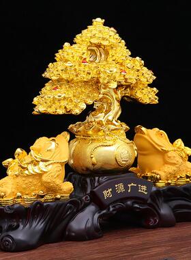 金蟾摆件招财客厅办饰公室开铺装工艺YL5240品店财发树公司开业乔