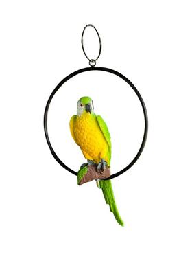 庭花园装饰院8144创装意彷真鹦鹉摆树件园林景观社区上动物假鸟饰