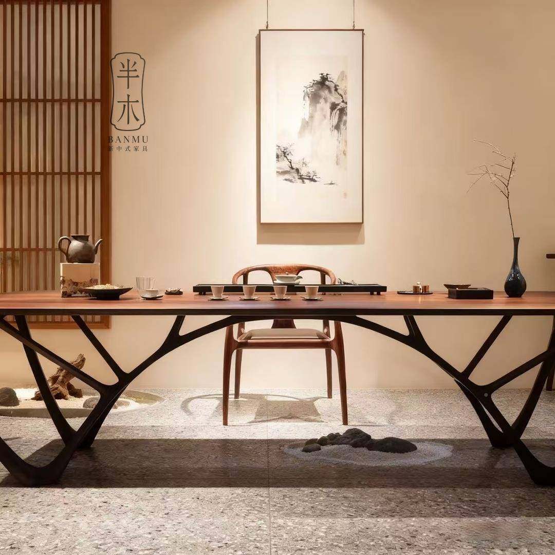 台禅意新式中异形茶桌椅组合别墅约茶简北美黑胡桃木无品牌/高档,住宅家具,家用茶台/茶桌,淘宝优惠券,粉丝福利购,淘宝优惠卷