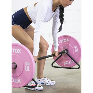 架杠铃硬拉支家用硬拉辅助减震杠杆防止滚动加DLS高换片支助撑铃