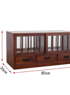 实柜木茶水柜茶柜桌收代纳储物子茶几简约客厅小户型迷你矮00231