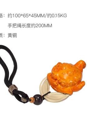 手大钱手把握件手握大钱三足金挂件招财玄学小摆件创意开业铜礼蟾