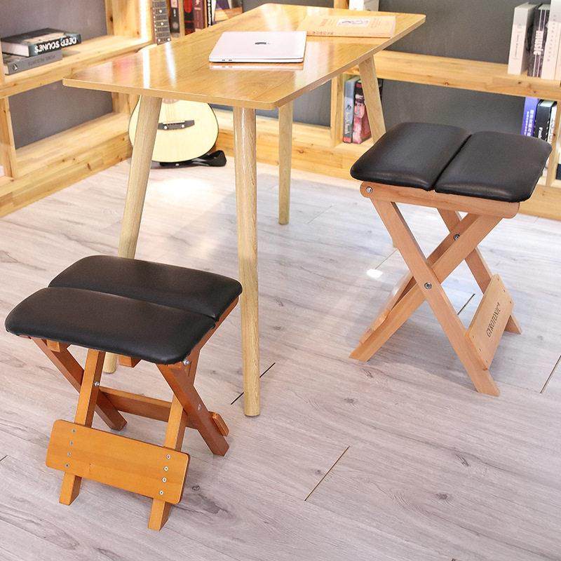 新款禅柔伽叠凳子运练动习SWC实木折可携式婵瑜花瓣垫健身普拉提