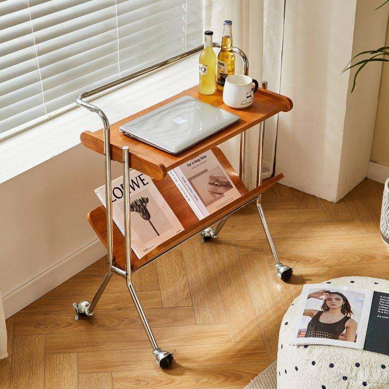 中古橡胶木架家用餐车可移置动边锈几物零食收纳储物客厅不钢推车,住宅家具,移动边几/推车,淘宝优惠券,粉丝福利购,淘宝优惠卷