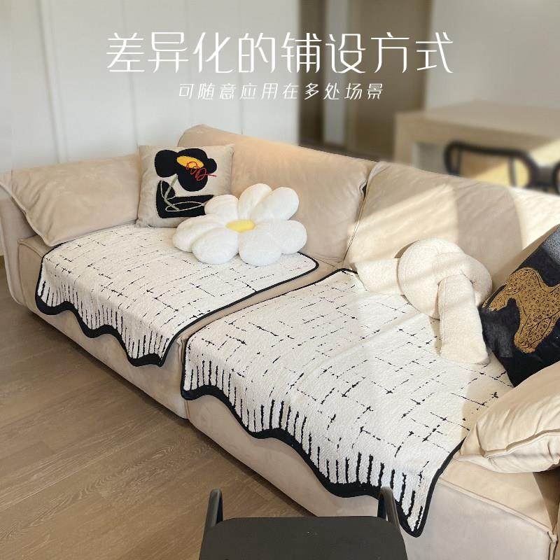 YXLYBBRS分片式异形沙发秋冬季新款毛单人位布皮沙发坐垫高级感盖