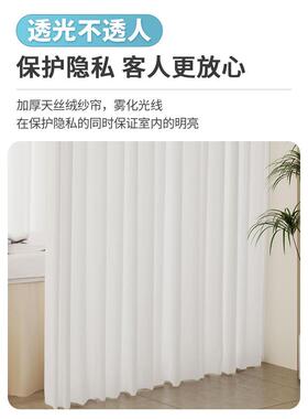 简约现屏代风断隔客隔厅轻奢美容床断帘美WNR容床围挡布帘遮挡帘