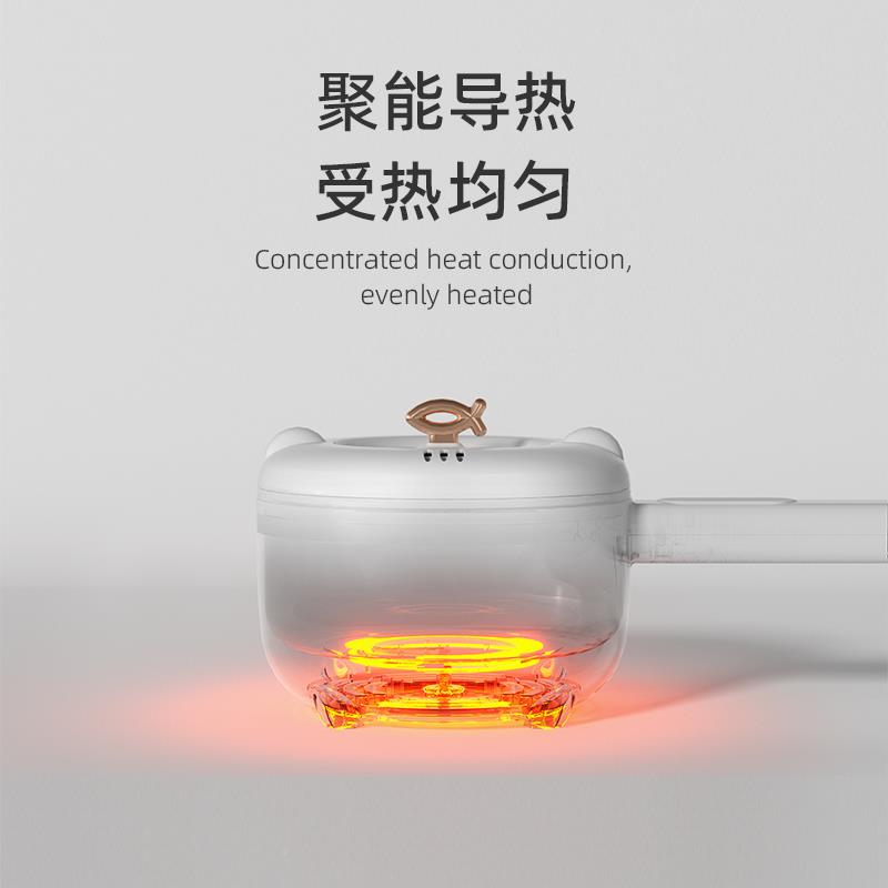 小贝快煮锅宿SD-FSGC0舍家一用多功能小电锅蒸煮家用小熊型电炒锅