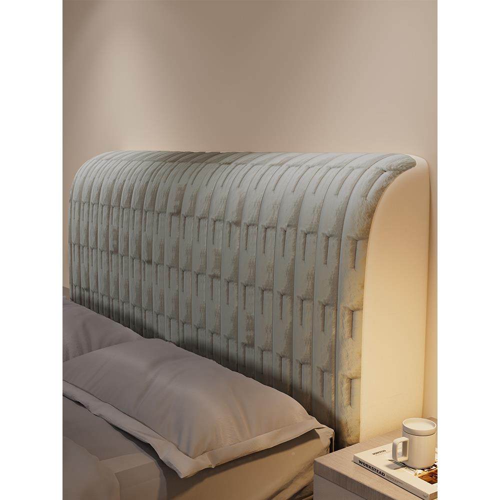 毛绒床头罩神四季通jz-ctz-0用202软5款高端遮丑奇全包加防尘床头