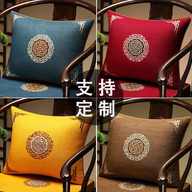 椅子NFbz。枕抱枕中沙发厅轻奢高级感式靠垫套不含芯中客古靠风靠
