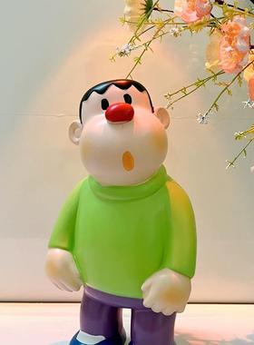 胖虎歪头潮玩落地大摆件存钱罐客厅电视柜沙发旁边现代桌面装饰品