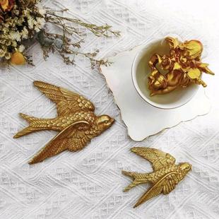 飞鸟壁挂 欧式墙面挂件燕子挂饰飞燕壁饰轻奢墙上创意墙面装饰品