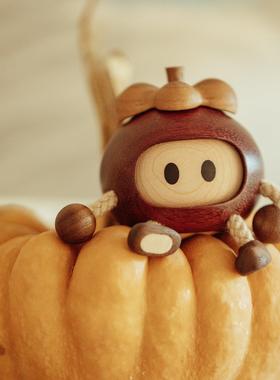 原上城山竹可爱特别实木家居桌面小摆件装饰品原创设计日常礼物