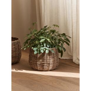 北欧藤编草编编织花篮竹编绿植盆栽落地编织篮篮子阳台装饰花盆