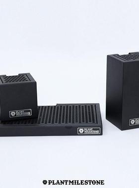 植物展示摆件潮流摆件花盆底托 托块根种植园艺底座板滤水金属置