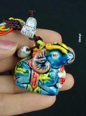 家庭装饰品十二生肖挂件陶瓷工艺品石湾娃娃挂墙挂车挂袋挂吉祥物