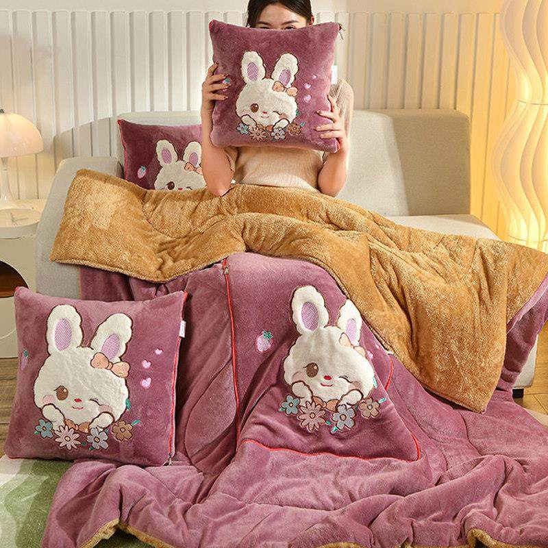 加厚绒保暖抱枕被子两用办公室午睡枕头二合一汽车上靠垫多功能冬,居家布艺,抱枕被,淘宝优惠券,粉丝福利购,淘宝优惠卷