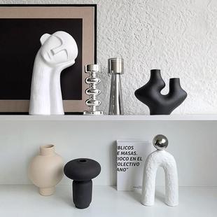饰品 小摆件客厅酒柜样板间小众高级感装 态生活 ins诧寂风黑白软装