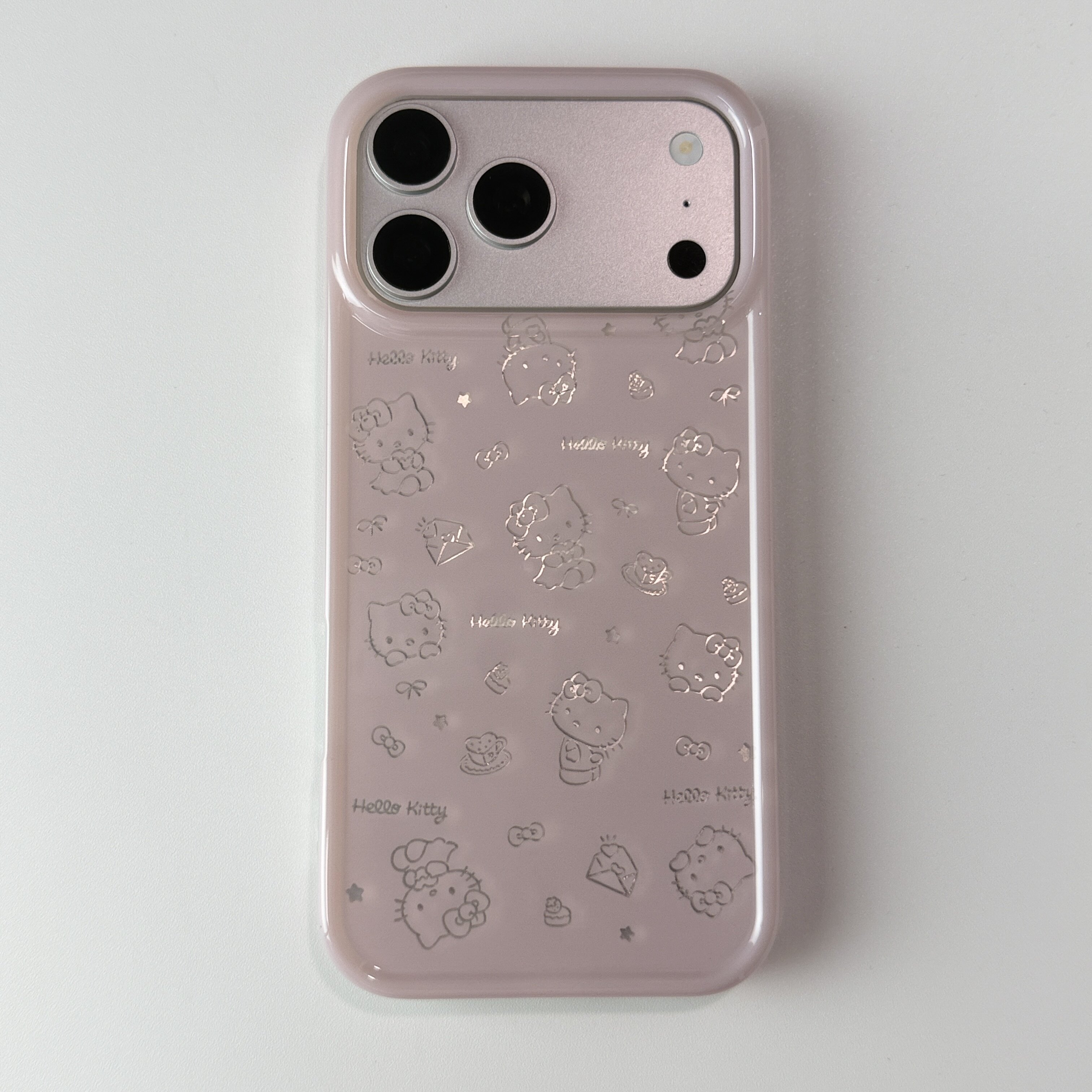 雨柠浅粉细线条HelloKitty手机壳适用iPhone18新款17卡通日韩可爱ins16个性创意15防摔保护套