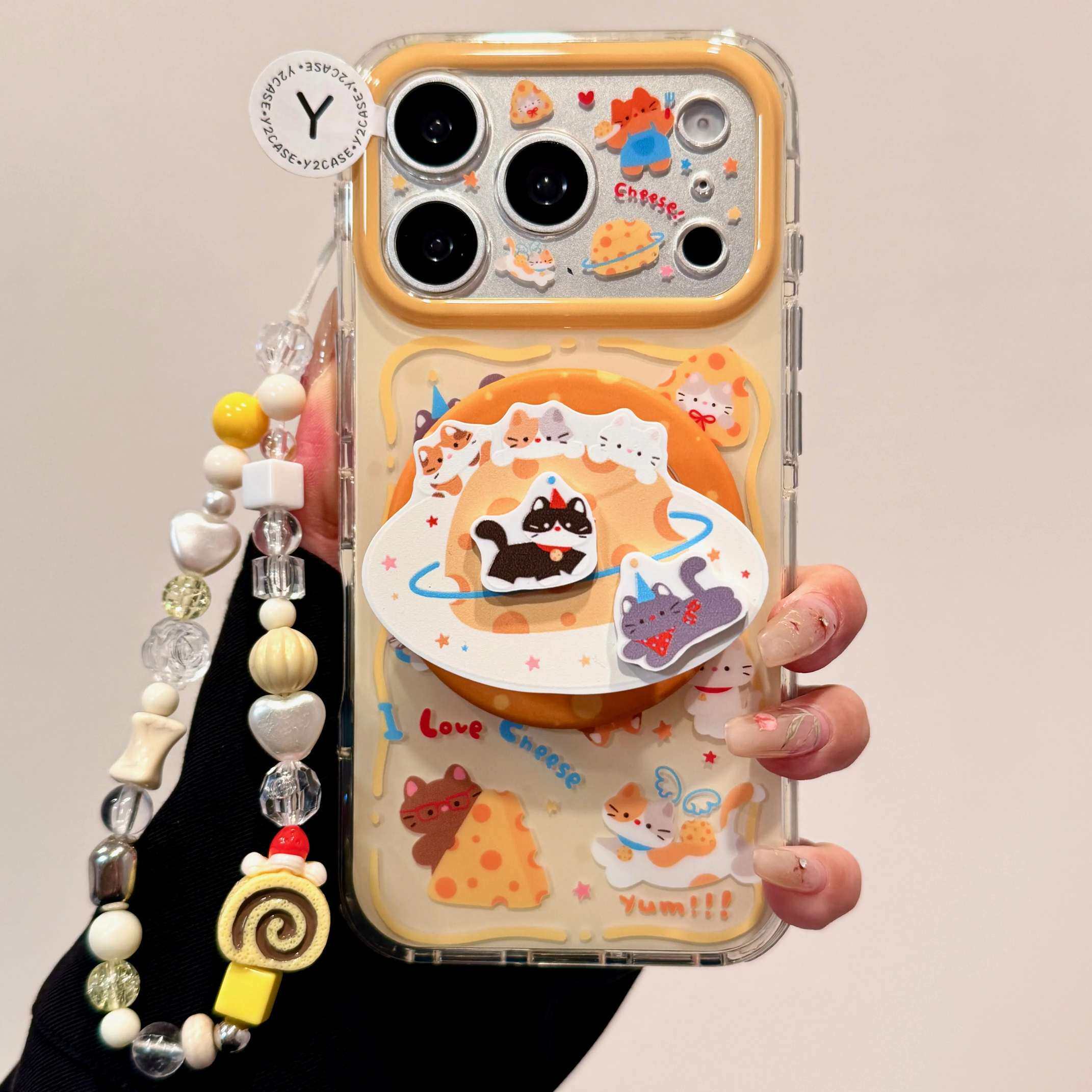 雨柠磁吸壳卡通可爱猫咪芝士星球IMD双层手机壳适用iPhone17Promax新款苹果16日韩ins15个性创意14防摔保护套