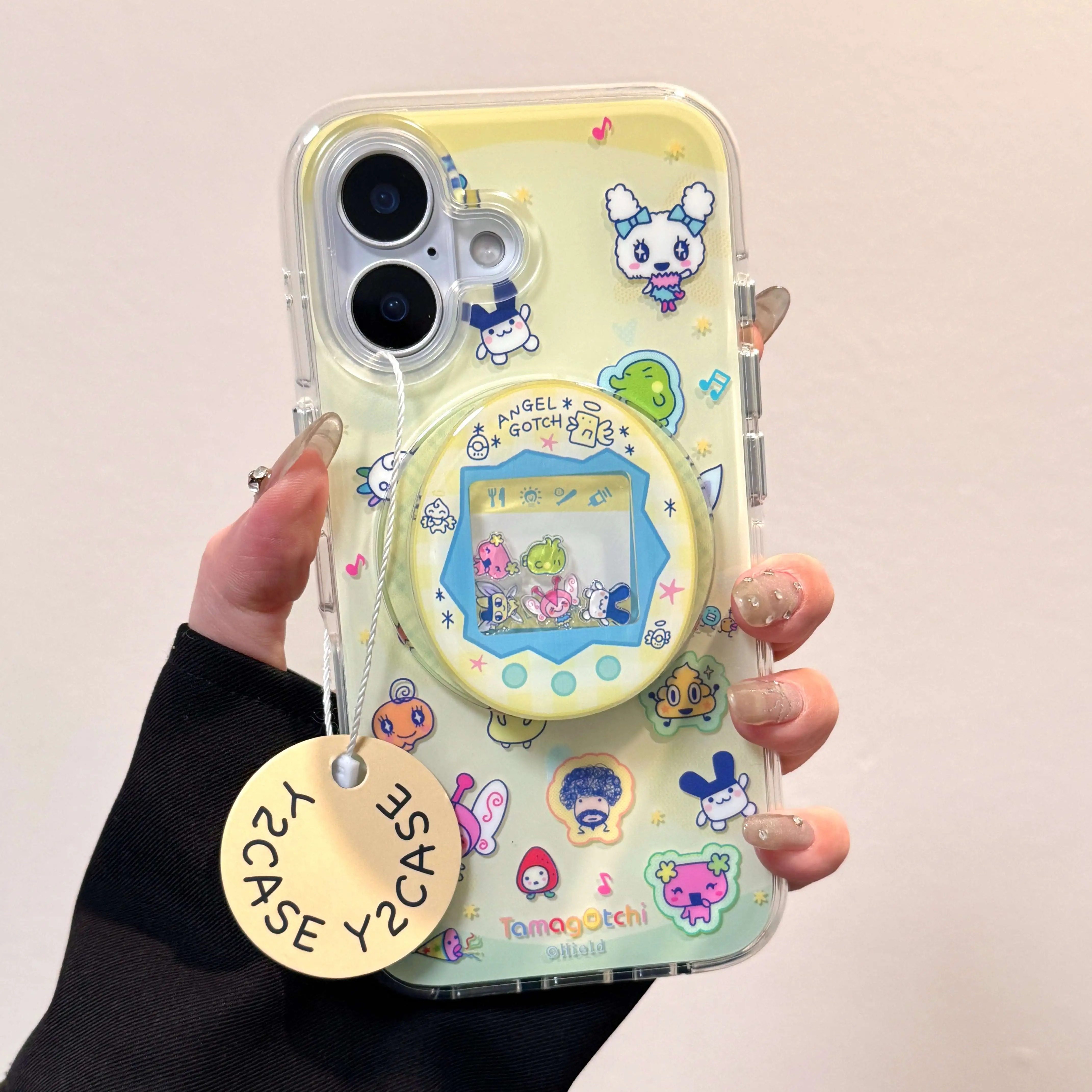 雨柠磁吸壳•卡通可爱拓麻歌子电池宠物IMD手机壳适用于苹果iPhone · 单磁吸壳 iPhone 16/17