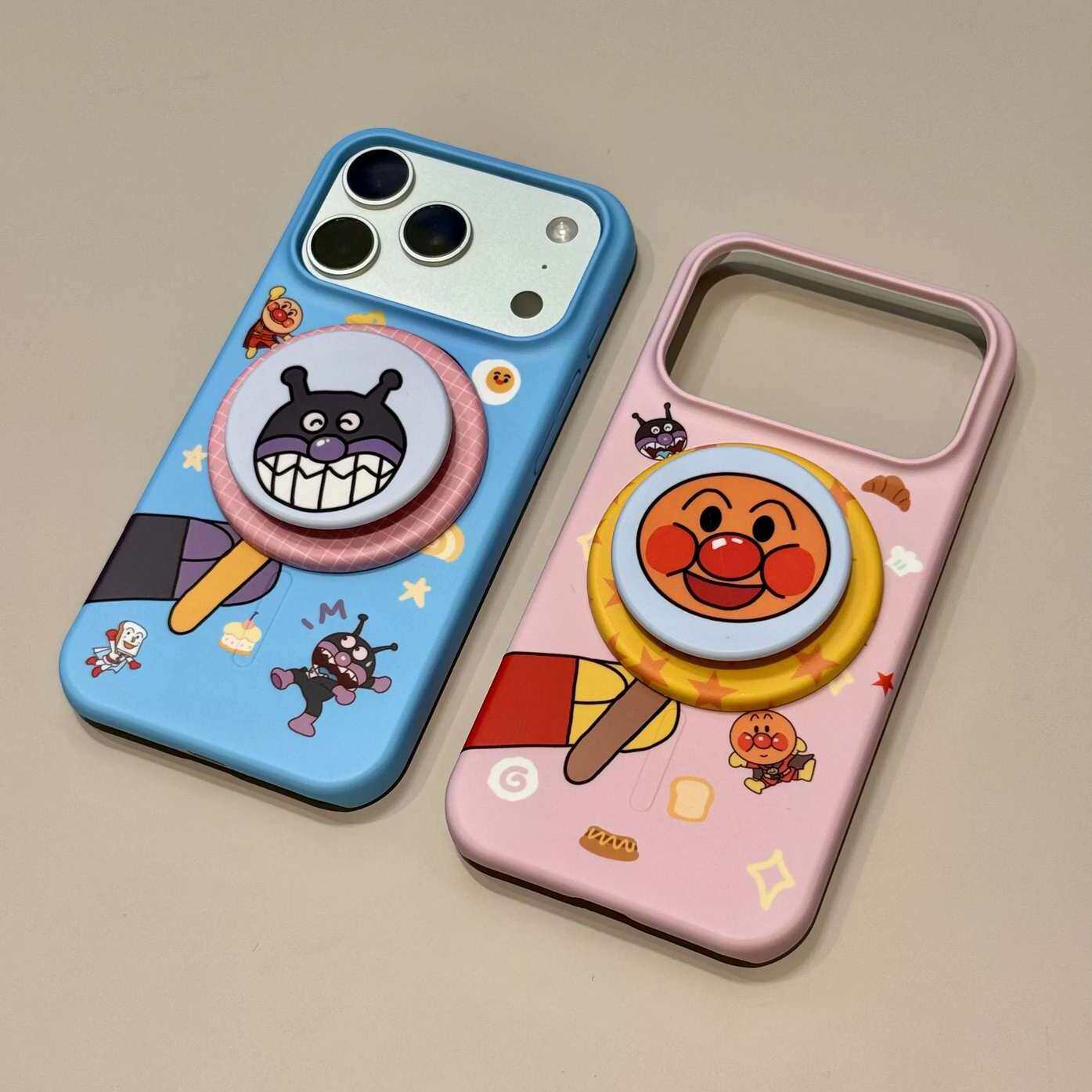 雨柠卡通面包超人果酱爷爷笑脸半包适用于iphone17promax苹果15手机壳16日韩INS可爱个性创意14防摔保护套
