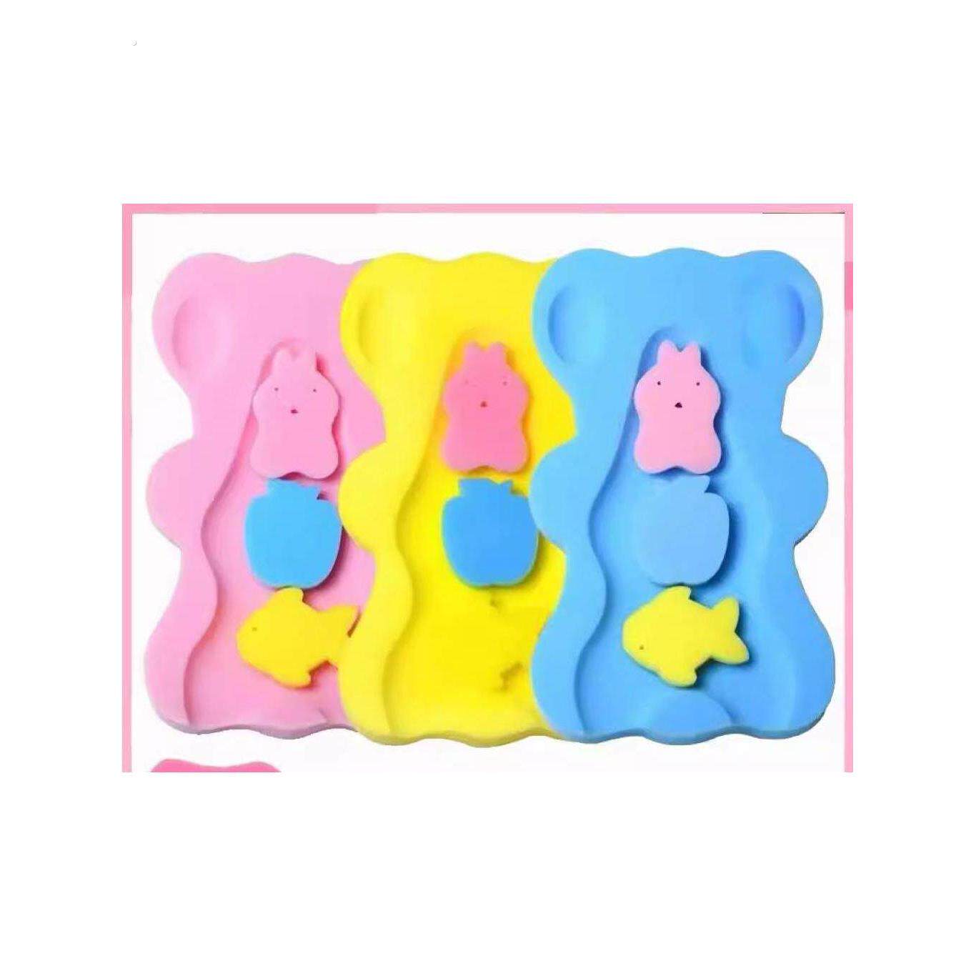 婴儿洗澡海绵垫宝宝游泳馆洗澡神器防滑垫浴盆浴垫可坐躺通用托架