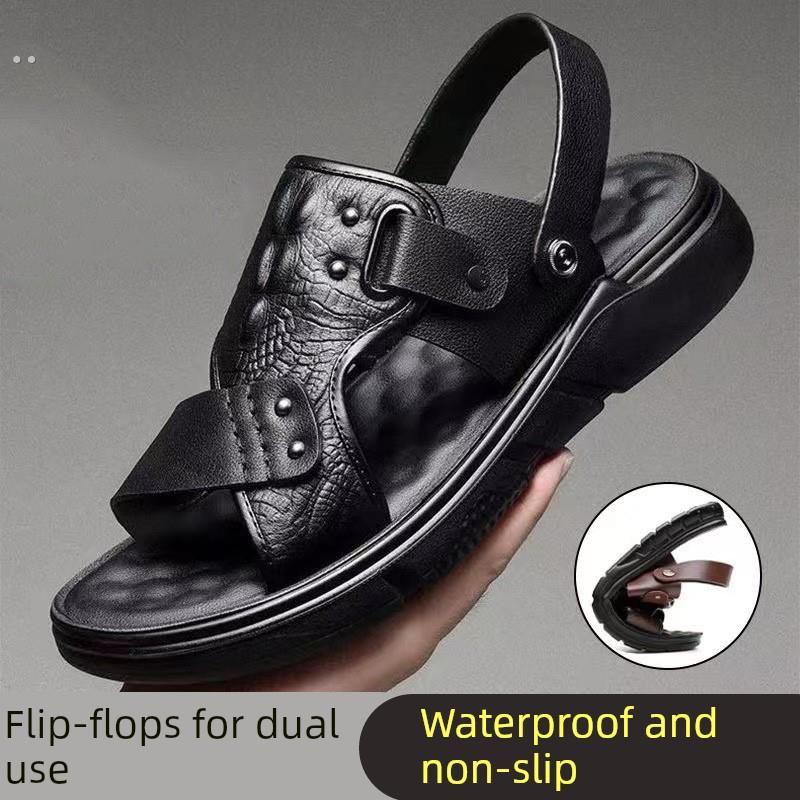 厚底凉鞋男2025夏季新款户外穿大尺码休闲凉拖鞋男士爸爸两用沙滩