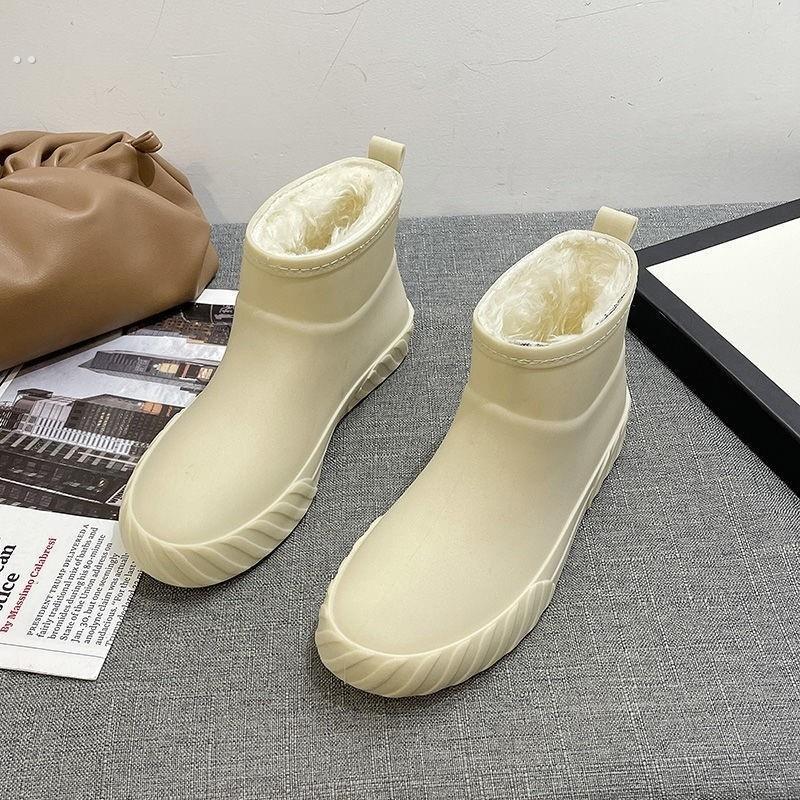 冬天加厚保暖雨鞋防水鞋加绒加厚外穿中筒雨靴成人防滑厨房男女鞋