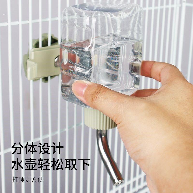 蜜袋鼯仓鼠狐獴土拨鼠龙猫兔子荷兰猪小宠大号玻璃水壶饮水器喂水