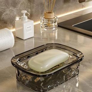 肥皂盒2024新款高级轻奢带盖子家用大号洗衣皂盒子双层沥水盒香皂