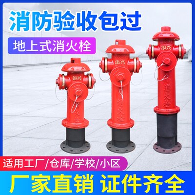直销添兴4寸消防阀门灭火消防器材DN100室外地上式消火栓SS10065