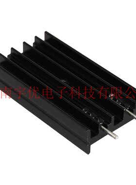电子散热器 YI35 19*7*35mm 黑色双针铝型材散热片