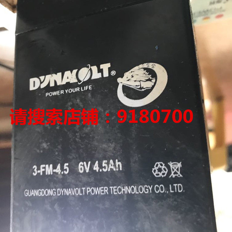 DYNAVOLT猛狮蓄电池 3-FM-4.5  6V4.5AH玩具车 电子秤 台秤电瓶