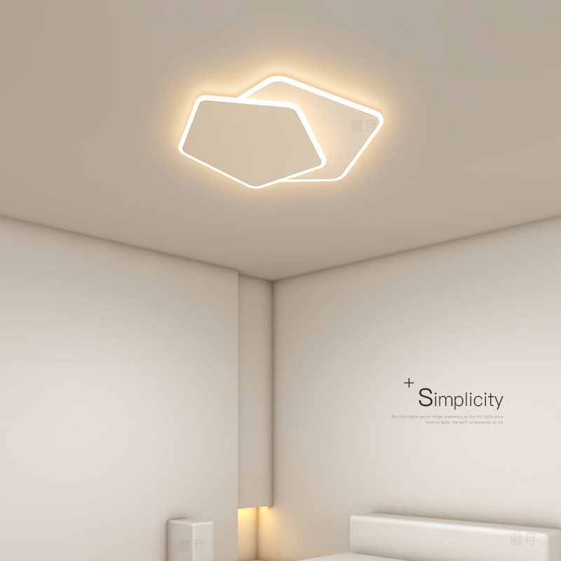 创意主卧室灯简约现代led吸顶灯几何客厅灯极简餐厅书房房间灯具