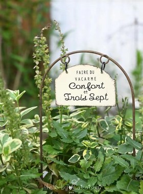 日系拱形悬挂吊牌花插盆栽装饰插件花园装饰摆件盆栽复古阳台插牌