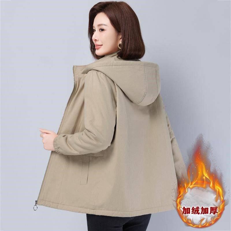 中年妈妈装女士棉服2024早冬装新款加绒加厚外套抓绒保暖连帽上衣,女装/女士精品,中老年女装,淘宝优惠券,粉丝福利购,淘宝优惠卷