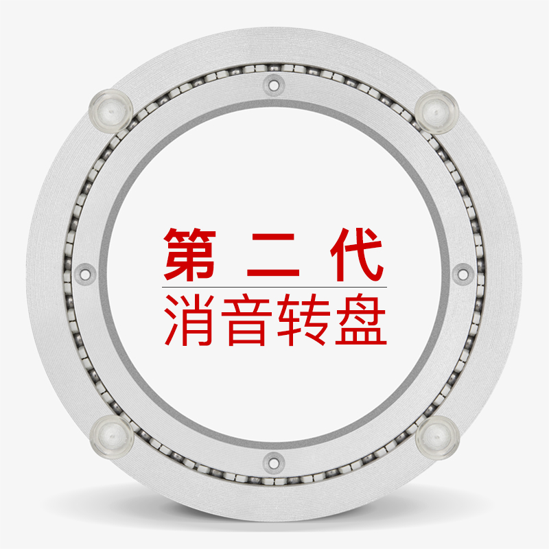 消音铝合金餐桌转盘圆桌转盘底座轴承木质大理石玻璃轨道400mm