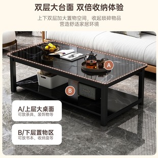 茶几客厅家用小户型茶台轻奢现代简约小桌子沙发边几钢化玻璃茶桌