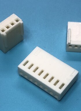 2510胶壳Y孔座P插壳连接器间距2.54mm2P3P4P..16P接插件环保白色