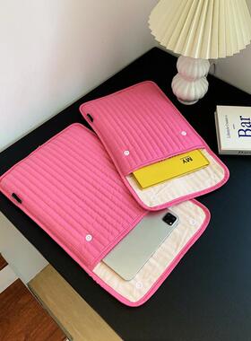 韩国休闲纯色Ipadpro 11寸化妆品包保护套衬垫包14寸笔记本电脑包