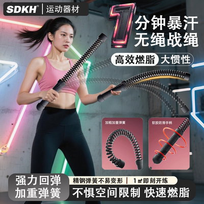 无绳战绳多功能健身家用甩大绳男士体能训练战绳运动力量健身器材